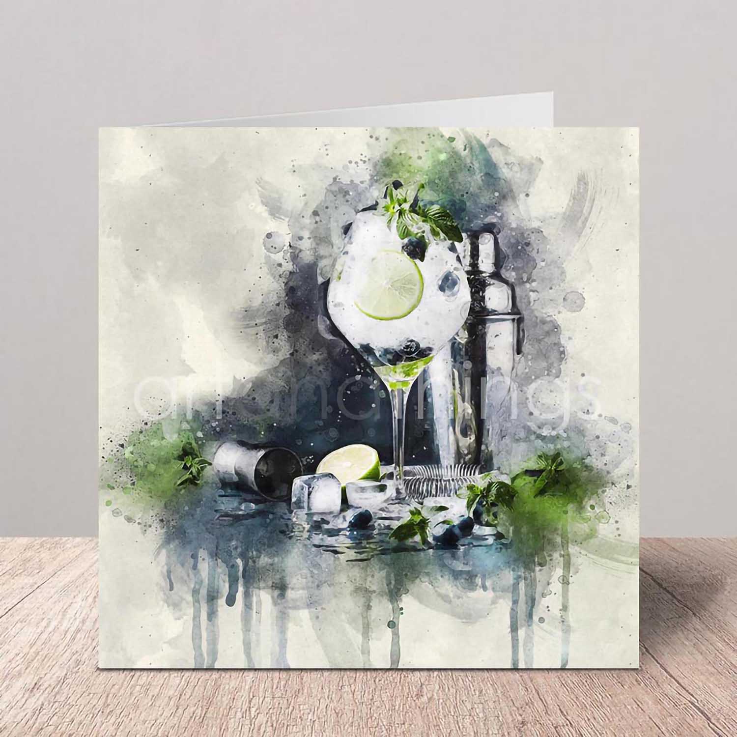 Gin and Tonic Greeting Card