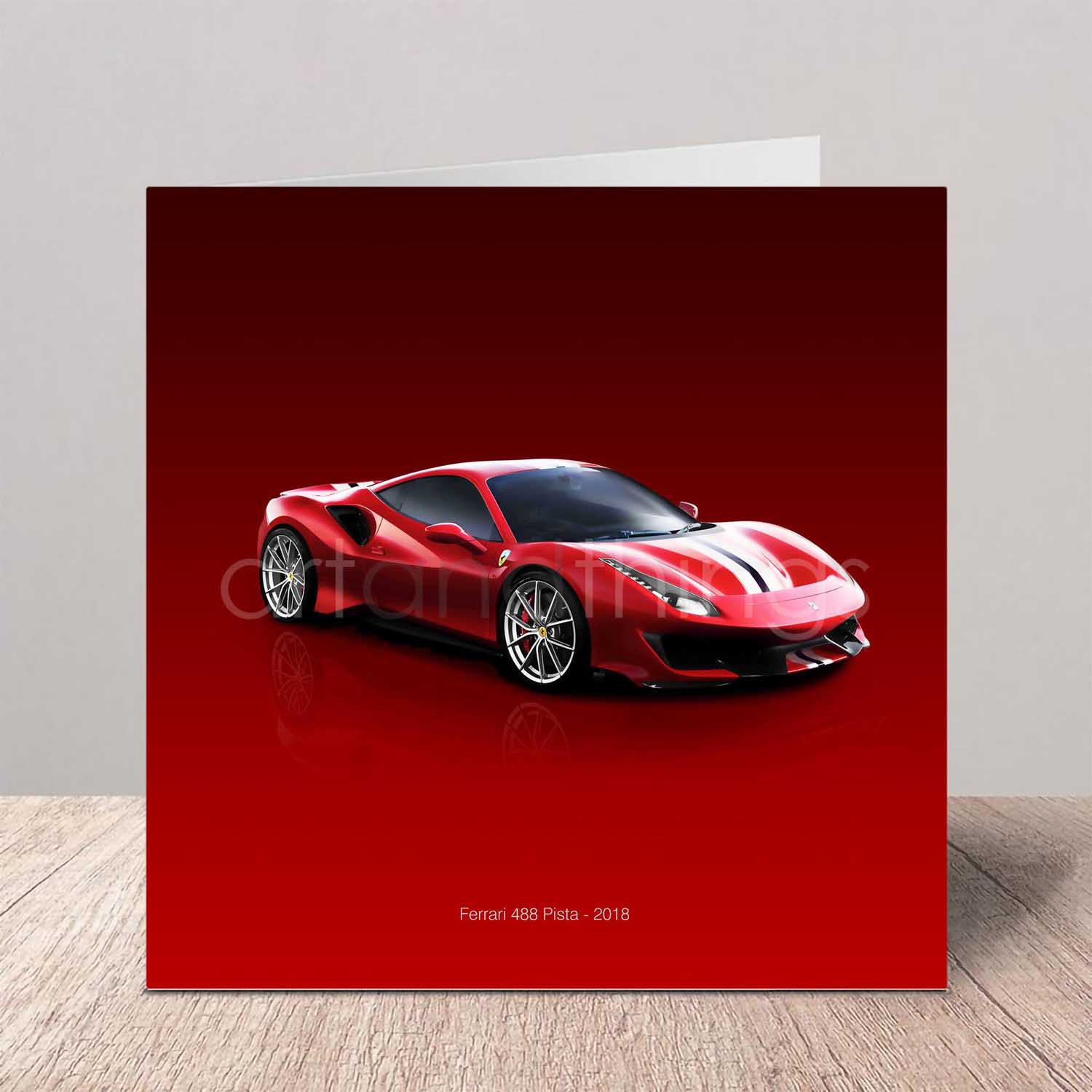 Ferrari 488 Pista Greeting Card