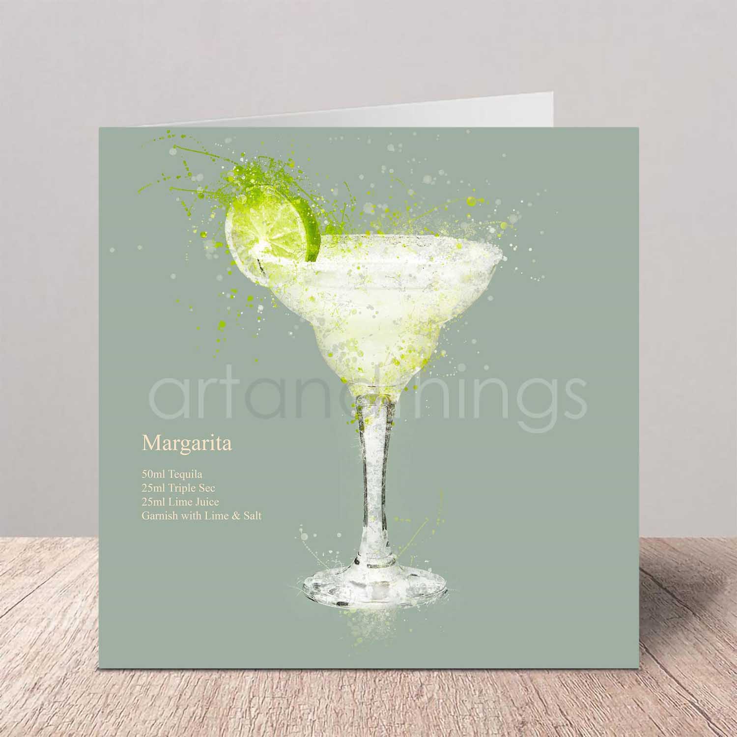 Margarita Cocktail Greeting Card