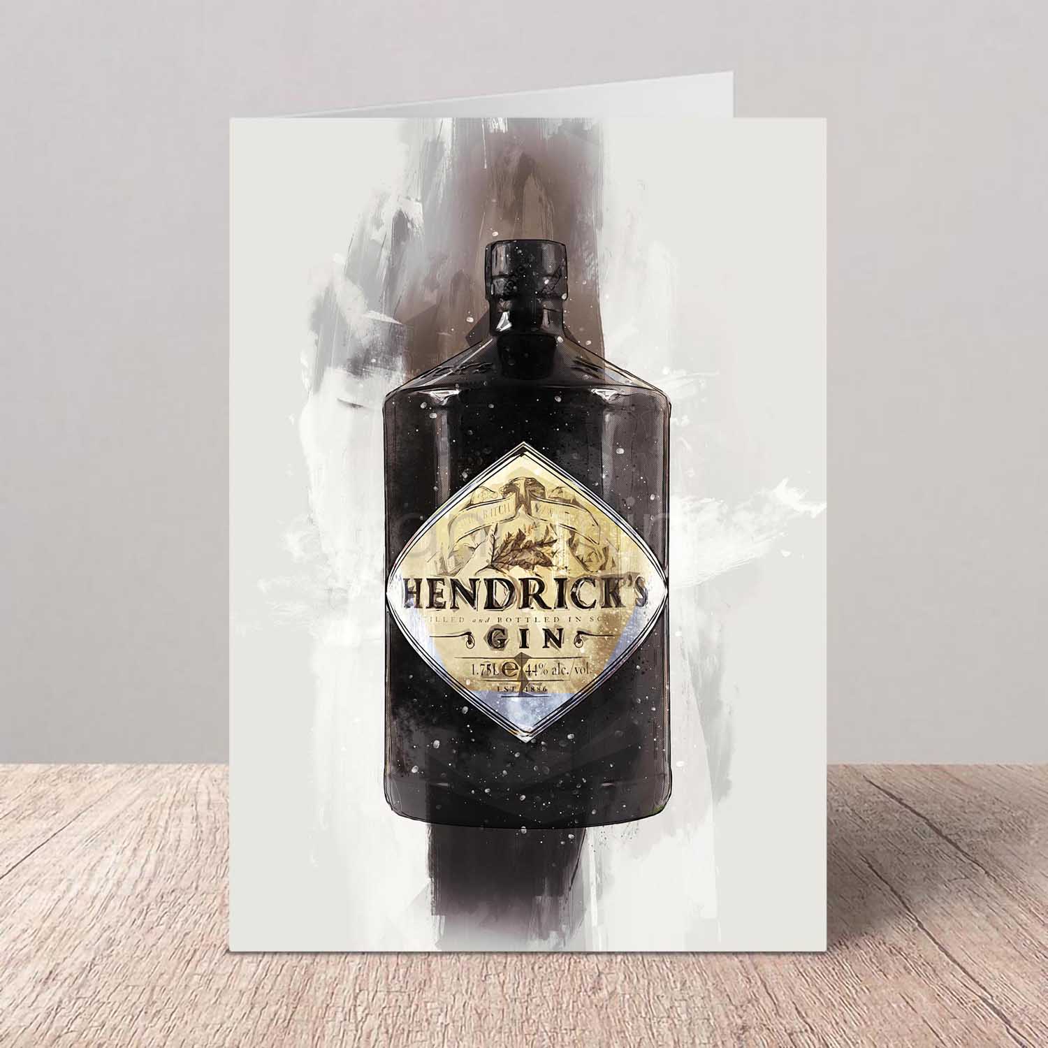 Hendricks Gin Bottle Greetings Card