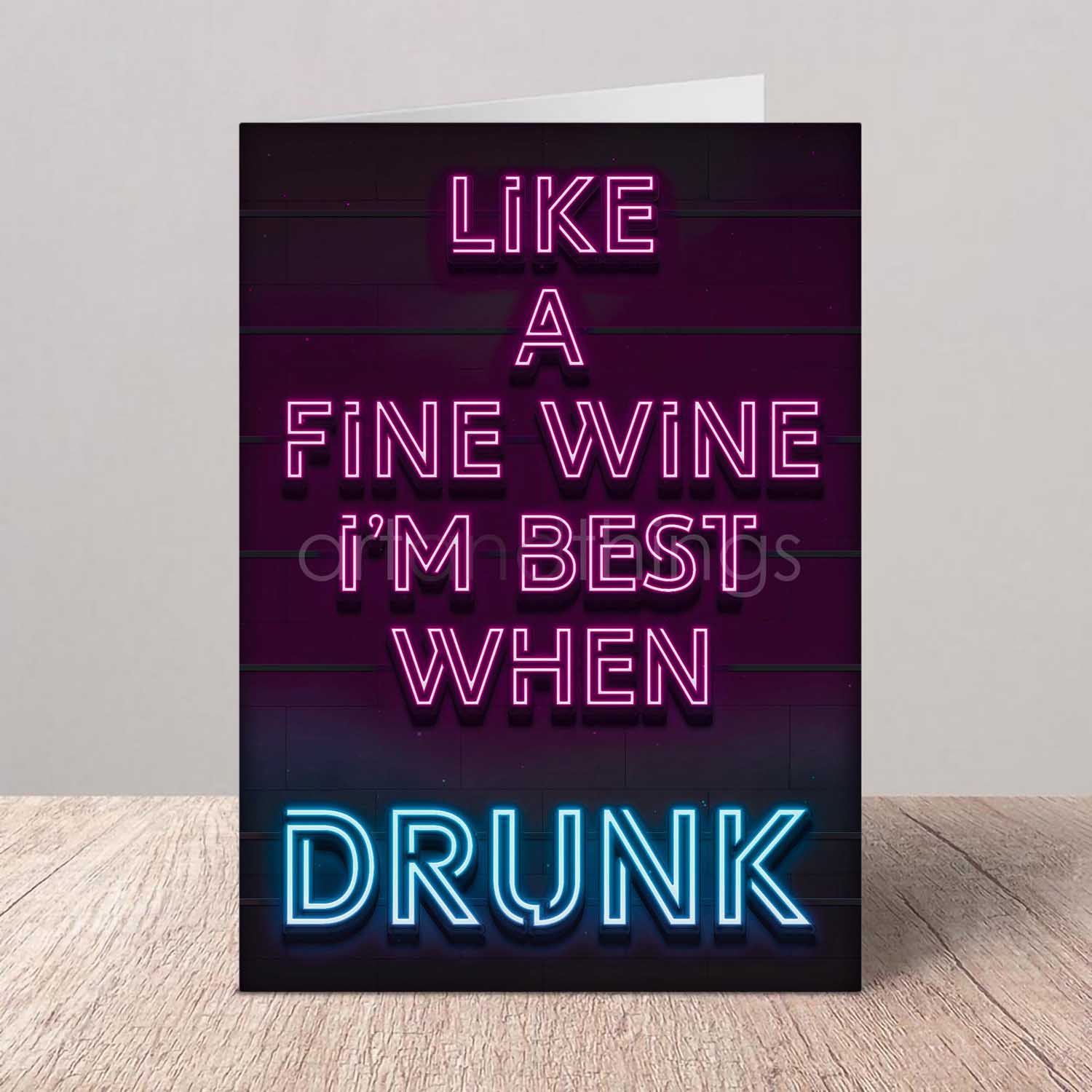 Fine Wine Greeting Card