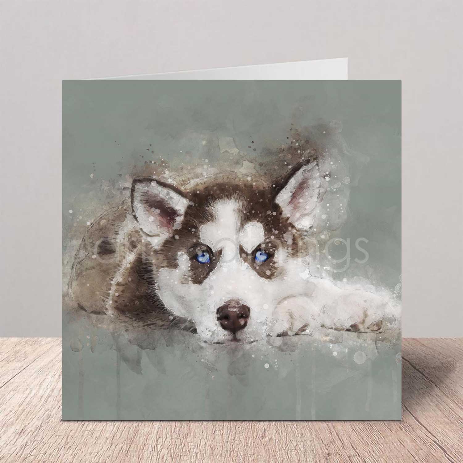 Husky Dog Greeting Card