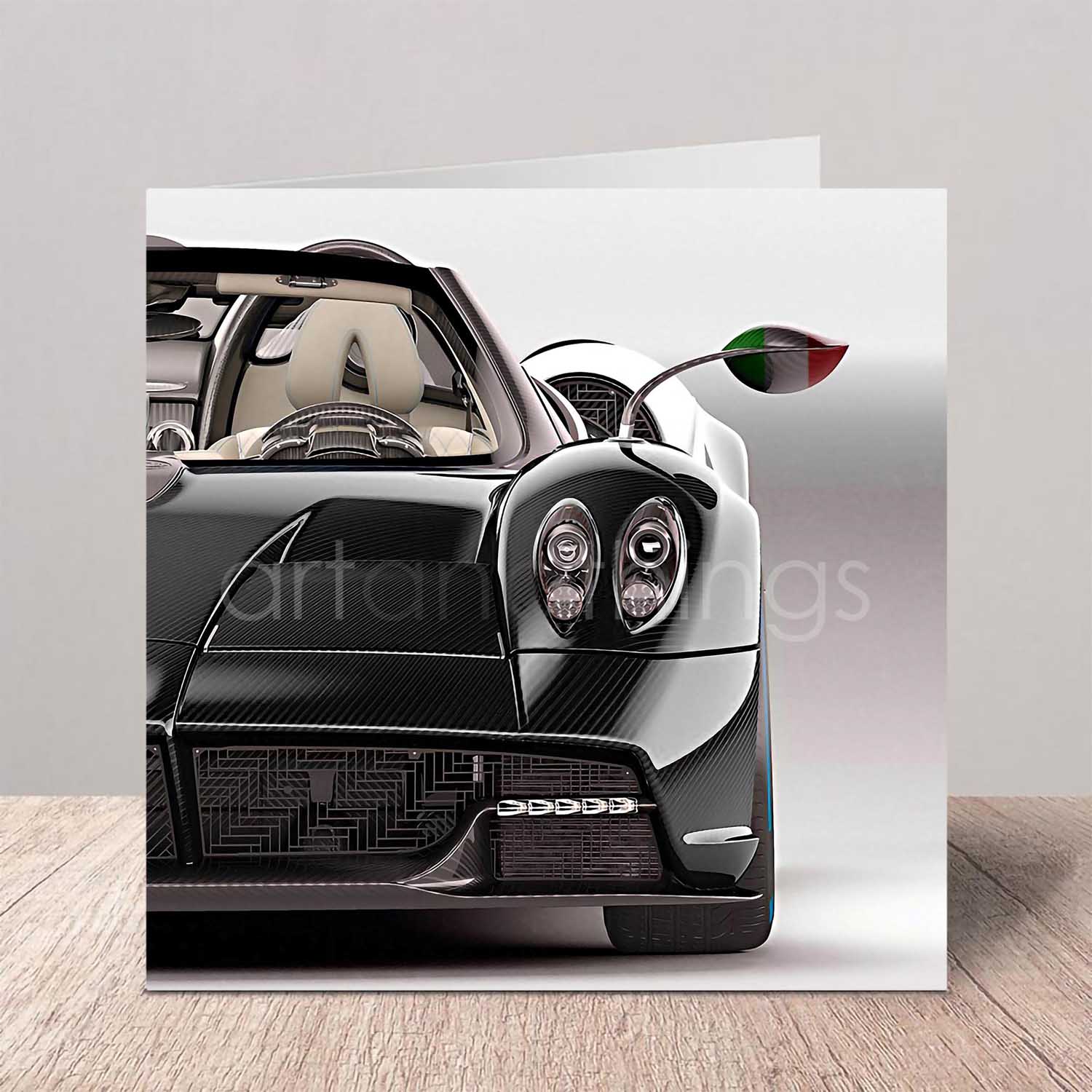 Pagani Huayra Roadster Front View Greeting Card