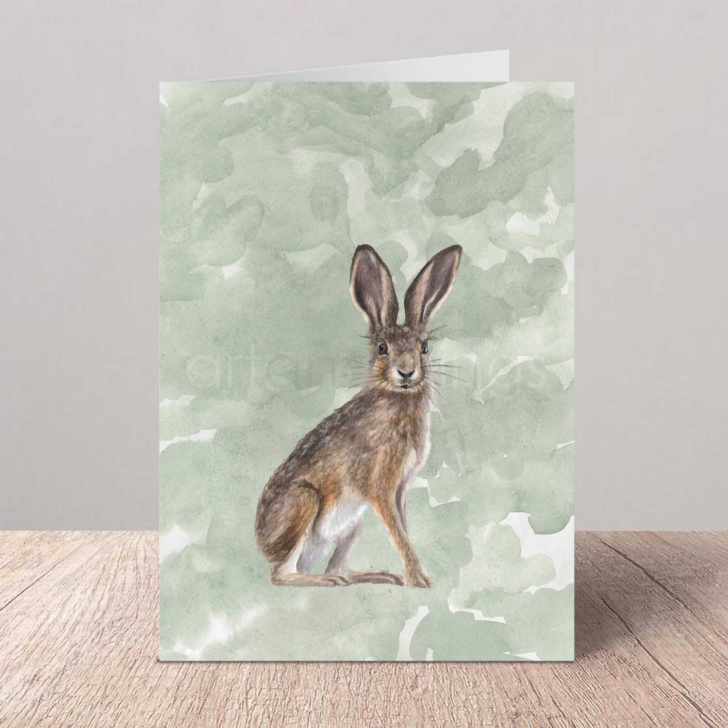 Hare Birthday Greeting Card