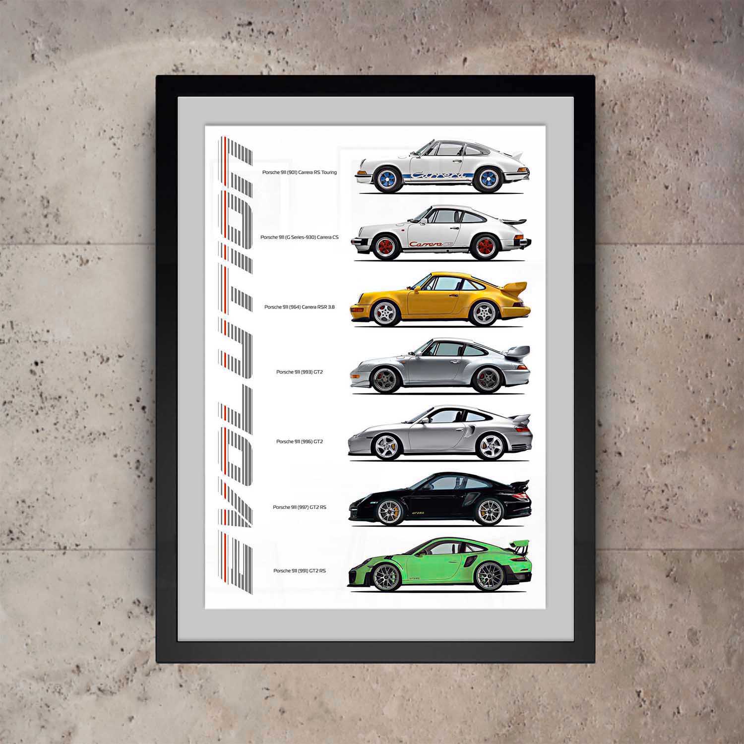 Porsche 911 evolution Print