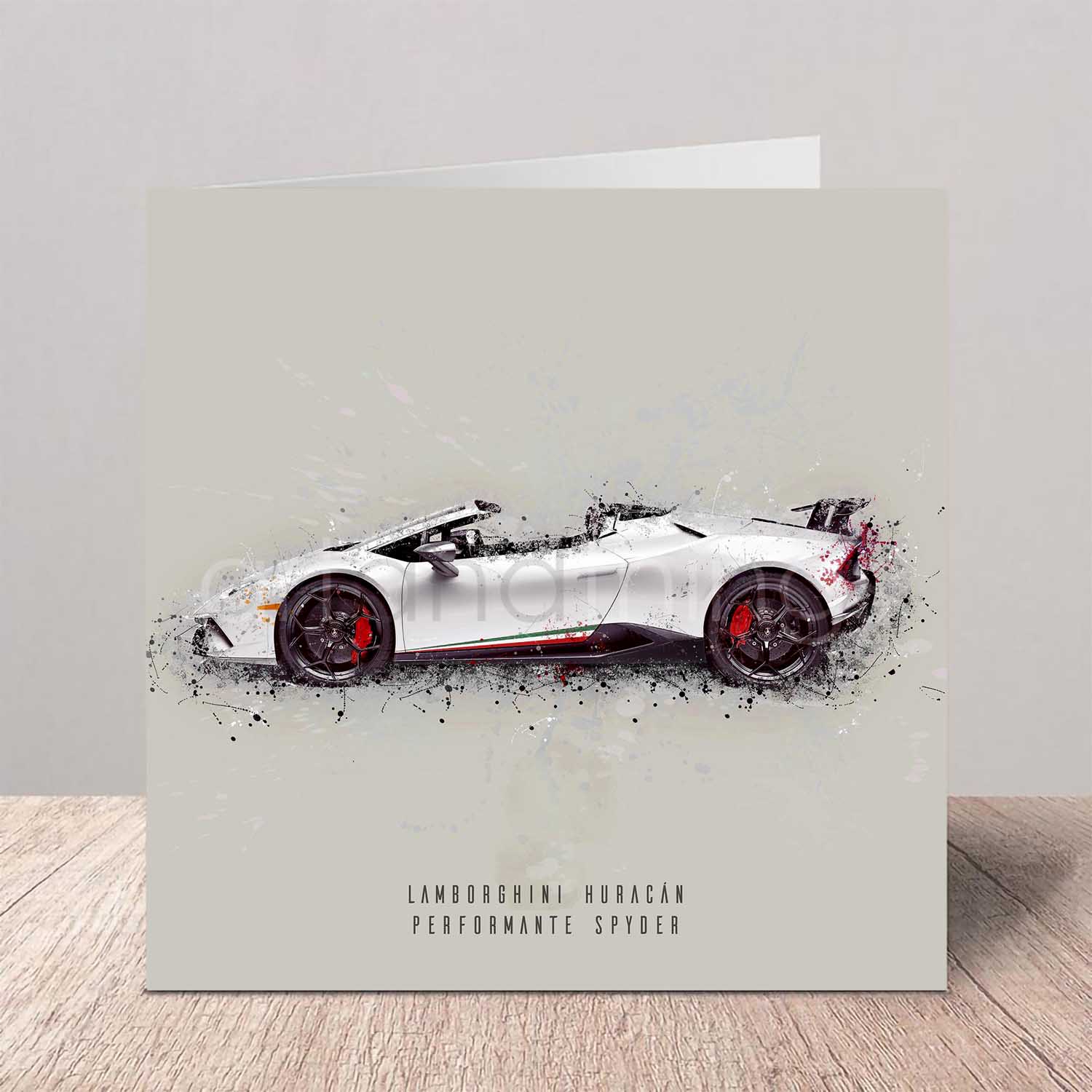 Lamborghini Huracan Performante White Greeting Card