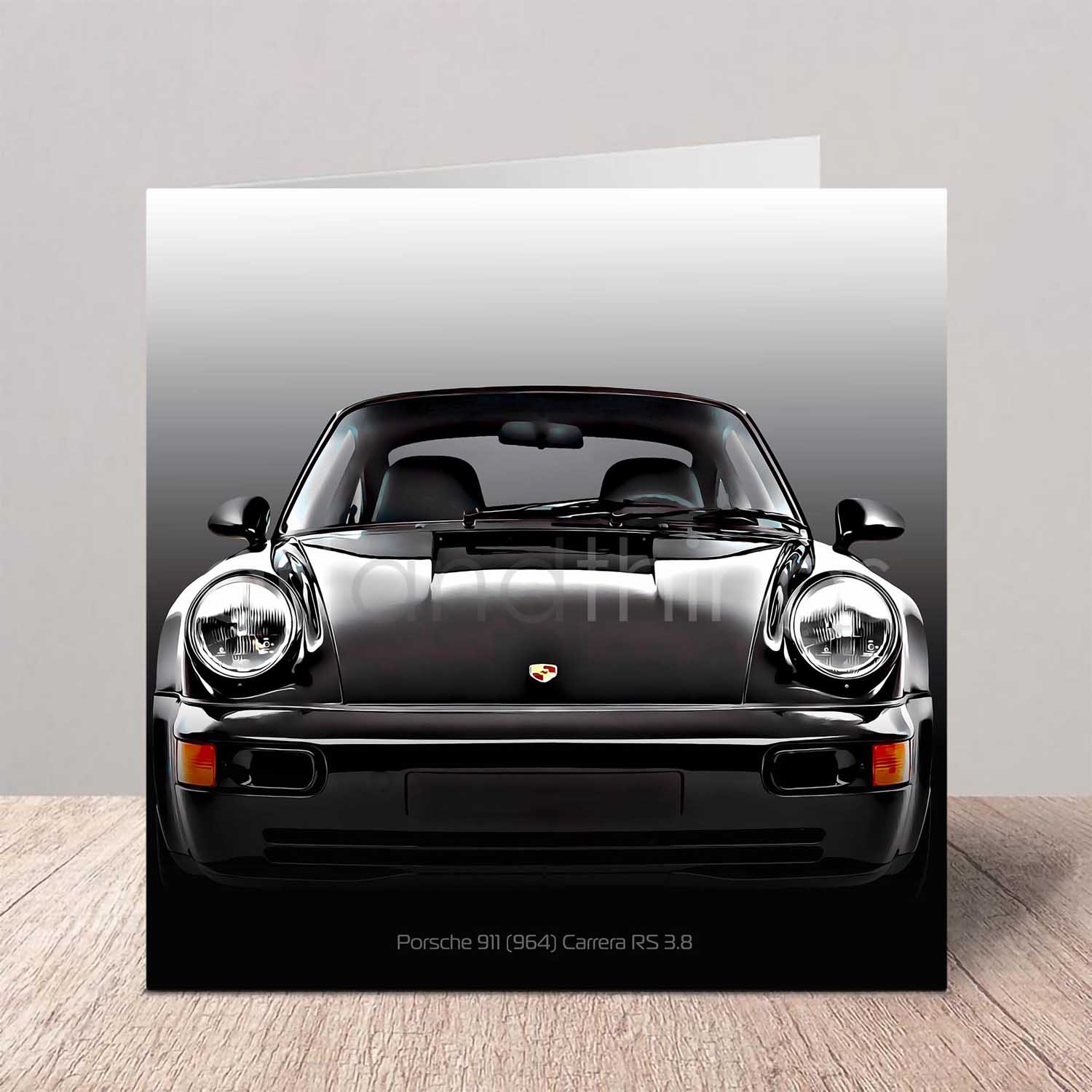 Porsche 911 964 3.8 RS Front View Greeting Card