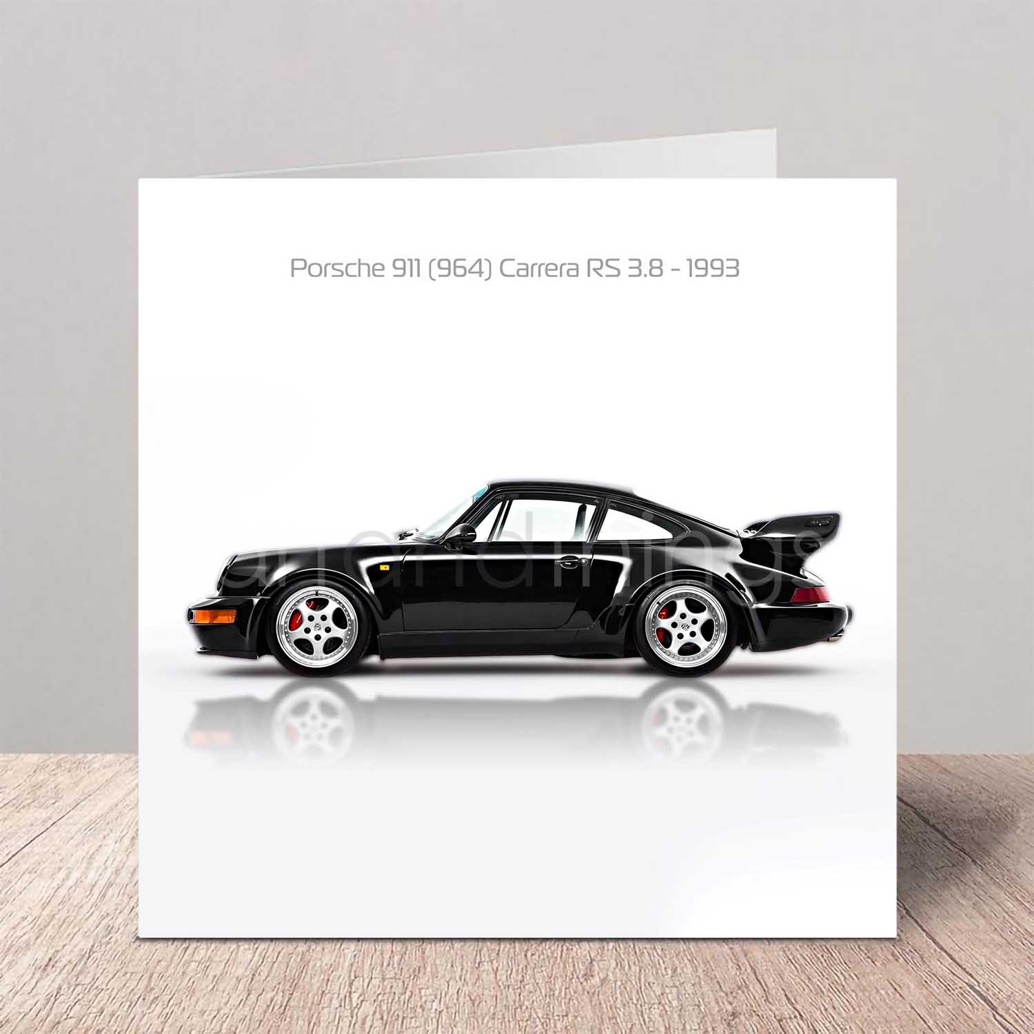 Porsche 911 964 3.8 RS Side View Greeting Card