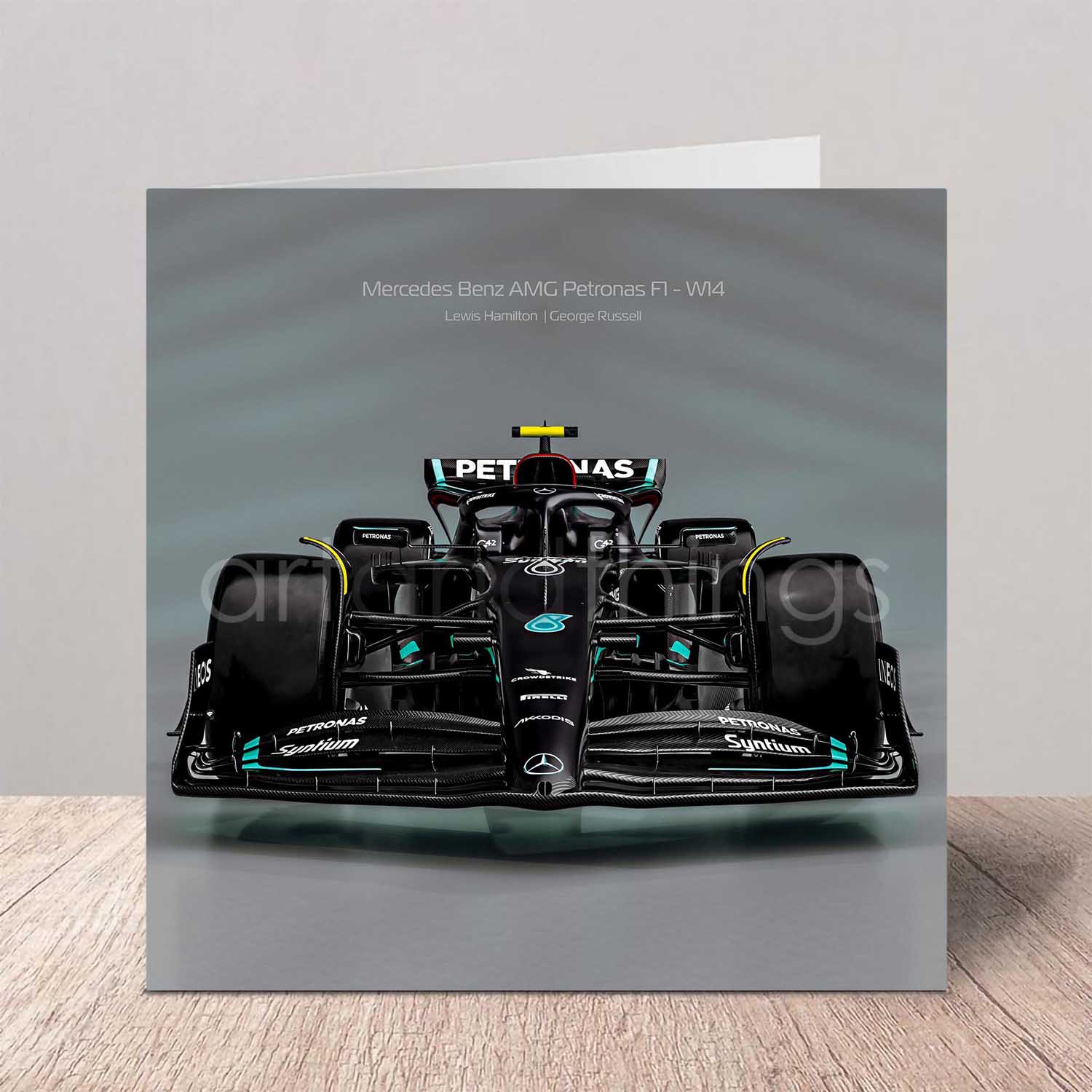 Mercedes AMG Petronas F1 Greeting Card