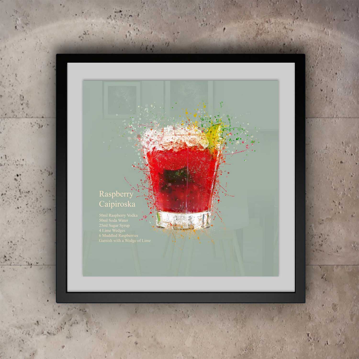 Raspberry Caipiroska Cocktail