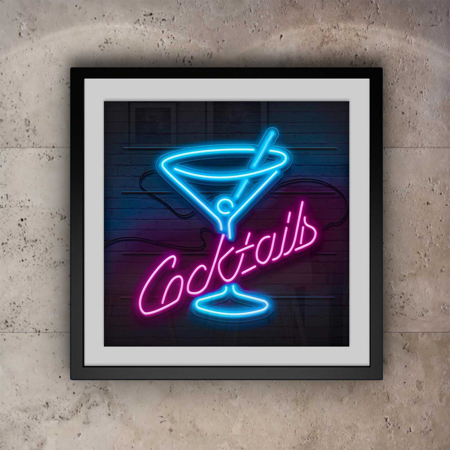 Cocktails Bar Sign Poster