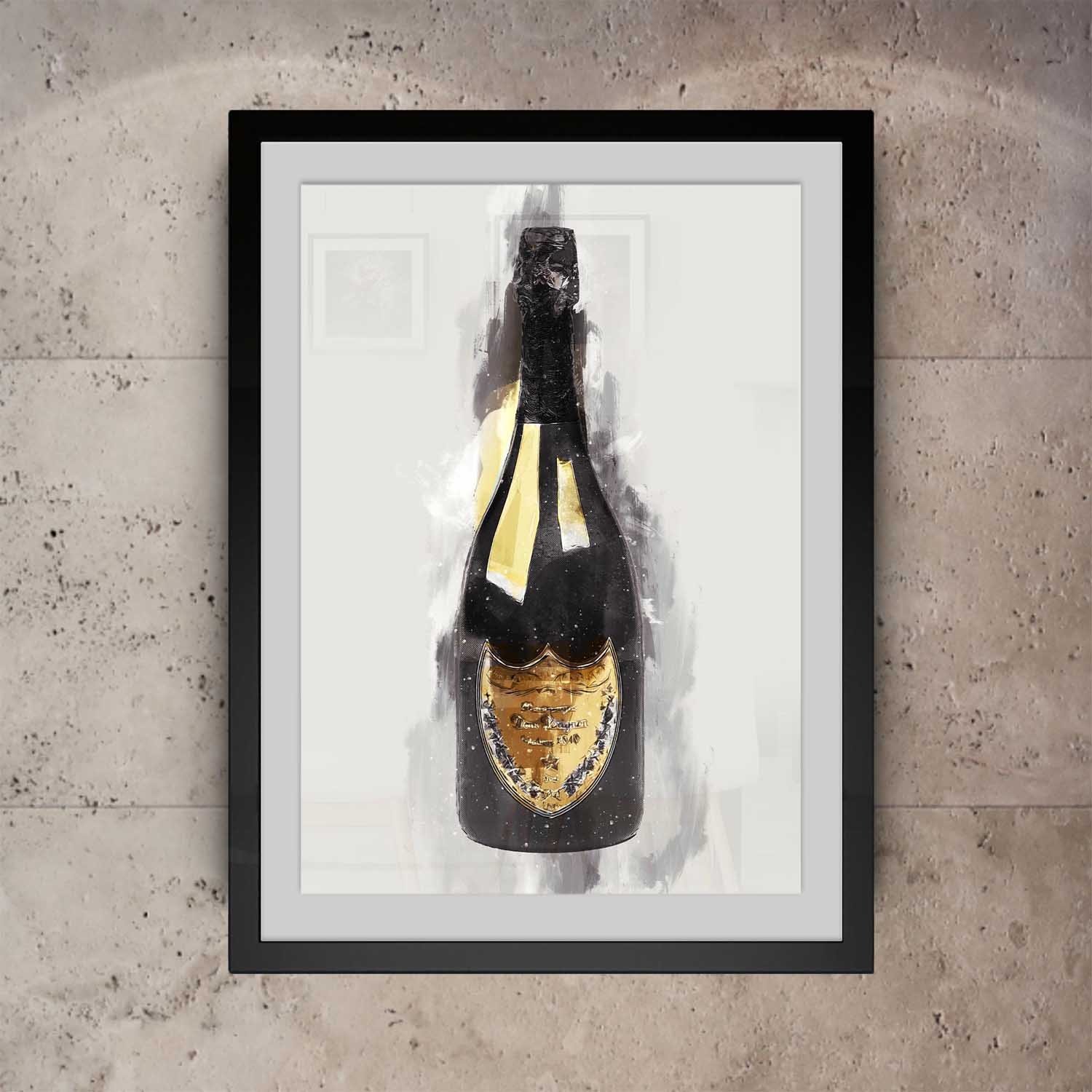 Dom Perignon Bottle Wall Art