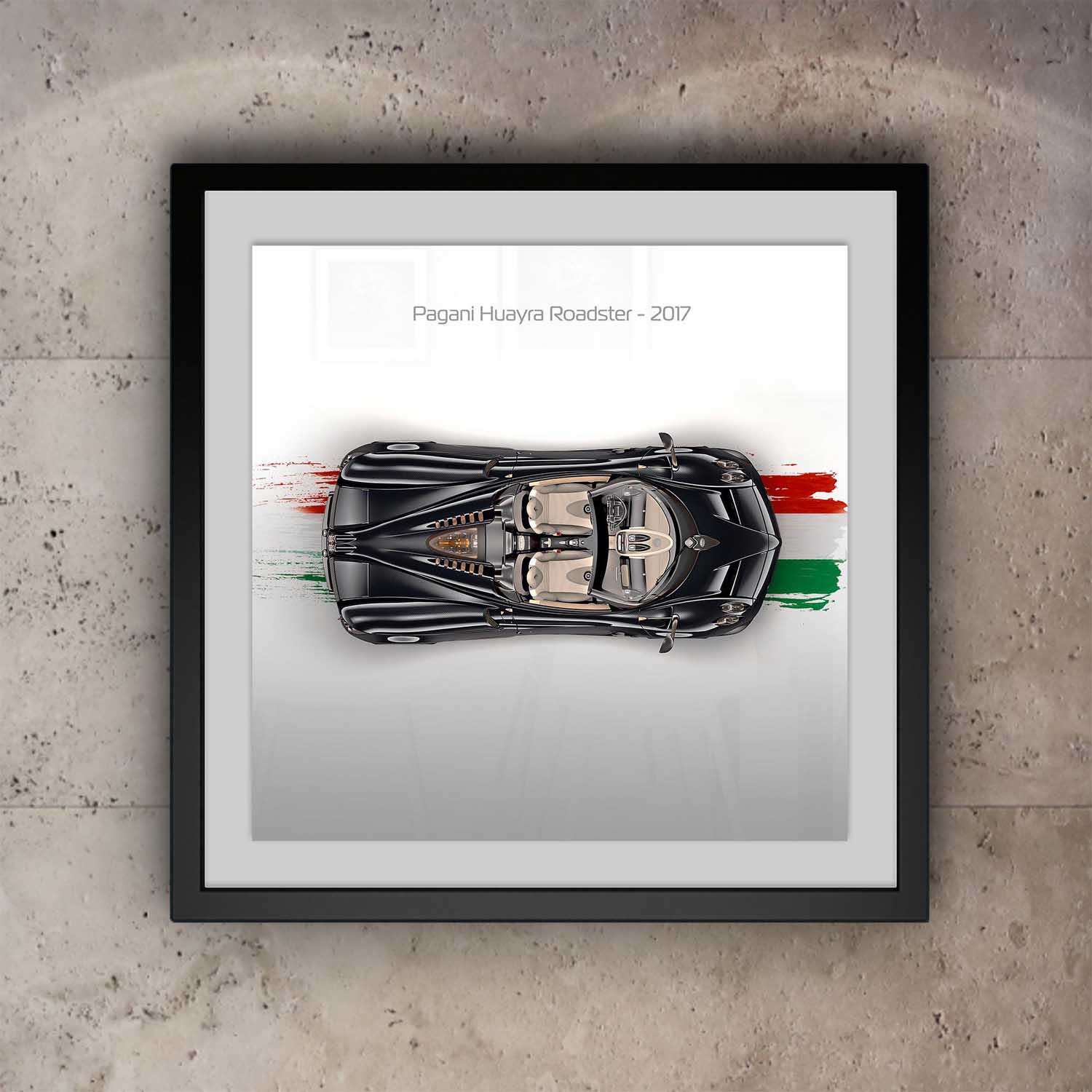 Pagani Huayra Roadster Print - Above