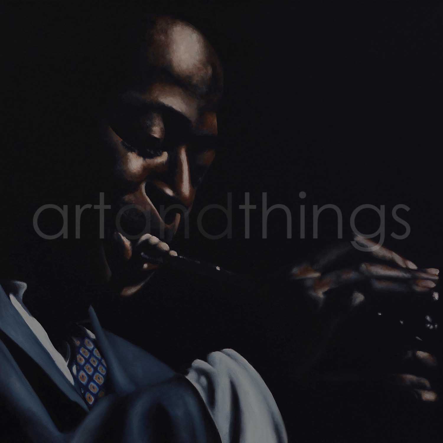 Miles Davis Print Framed and Signed