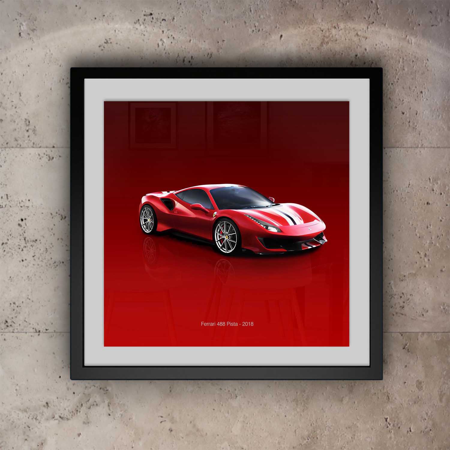 Ferrari 488 Pista Wall Art