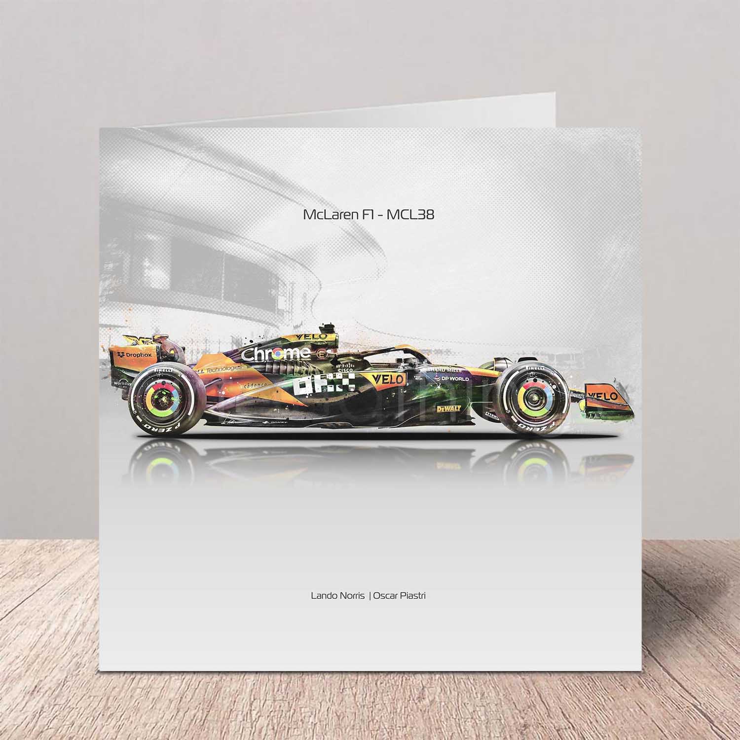 McLaren F1 Greeting Card - MCL38 Side View