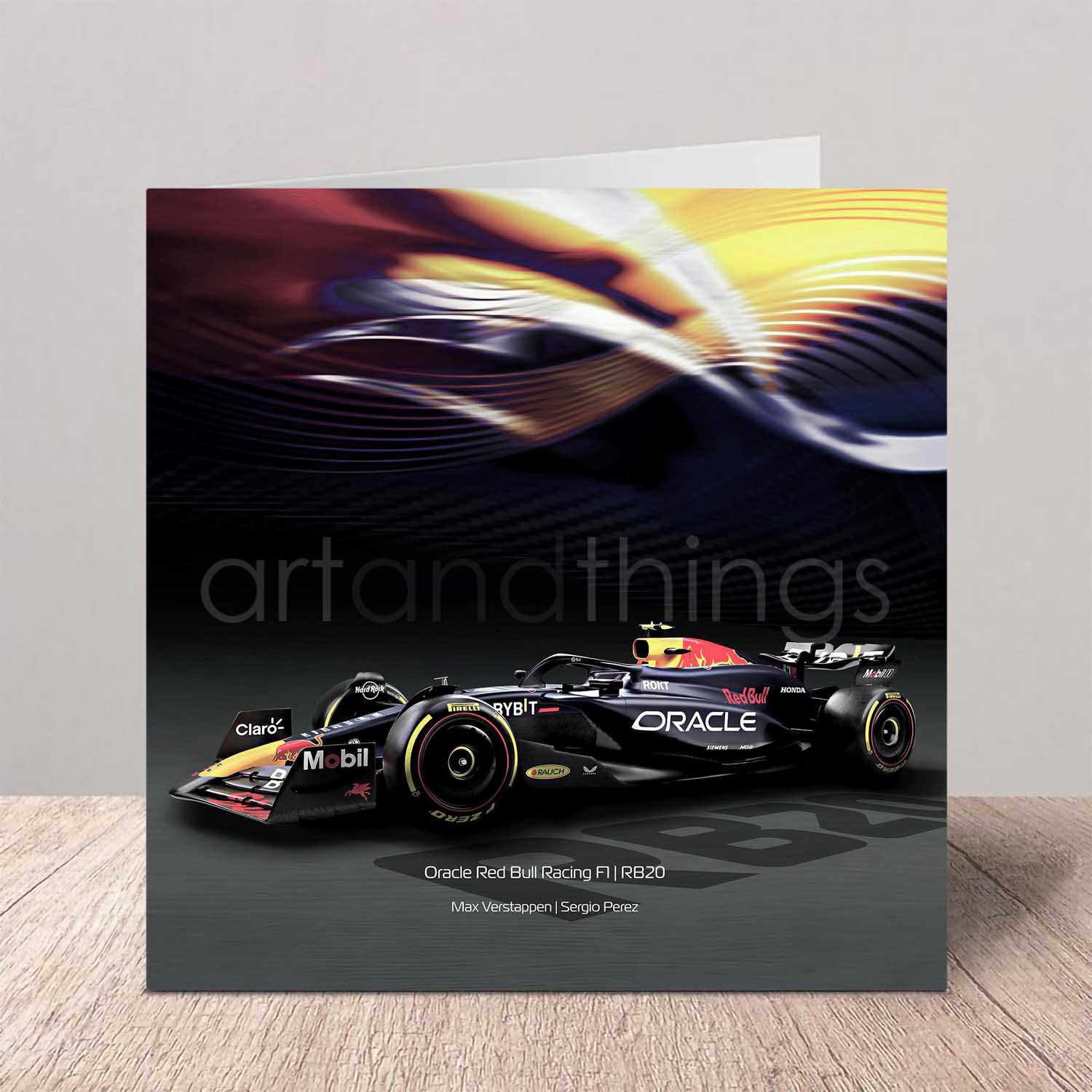 Red Bull F1 Car Greeting Card