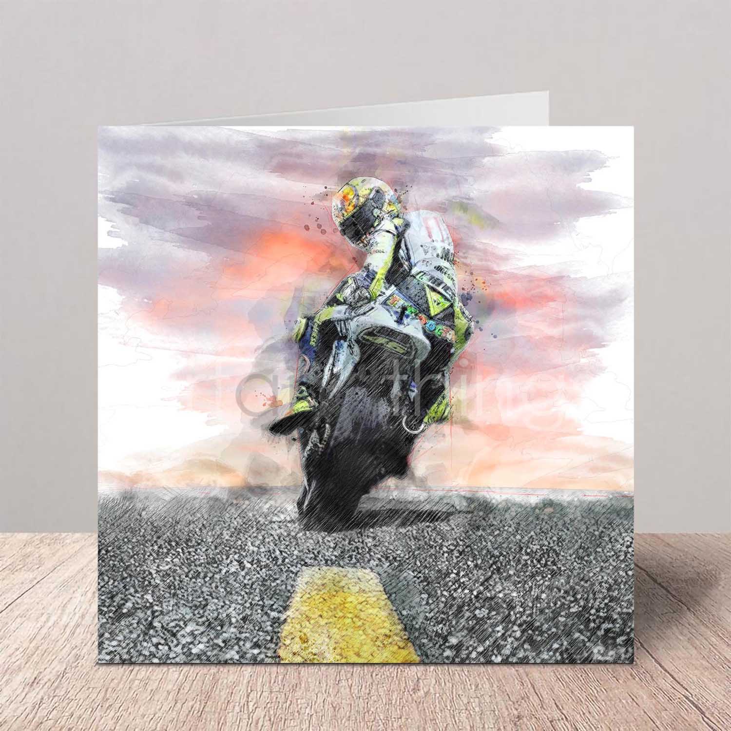 Valentino Rossi Road Greeting Card