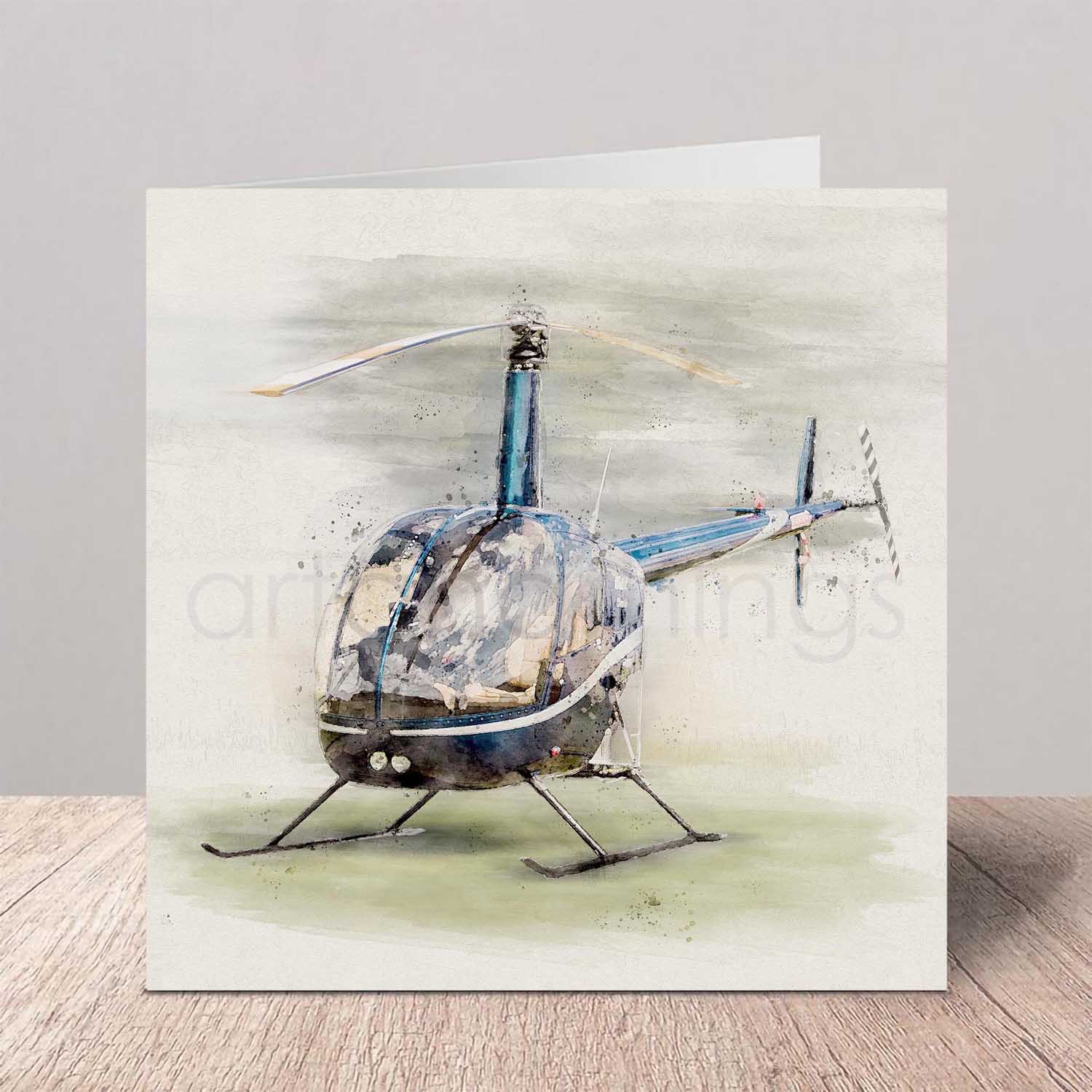 Robinson R22 Helicopter Greeting Card