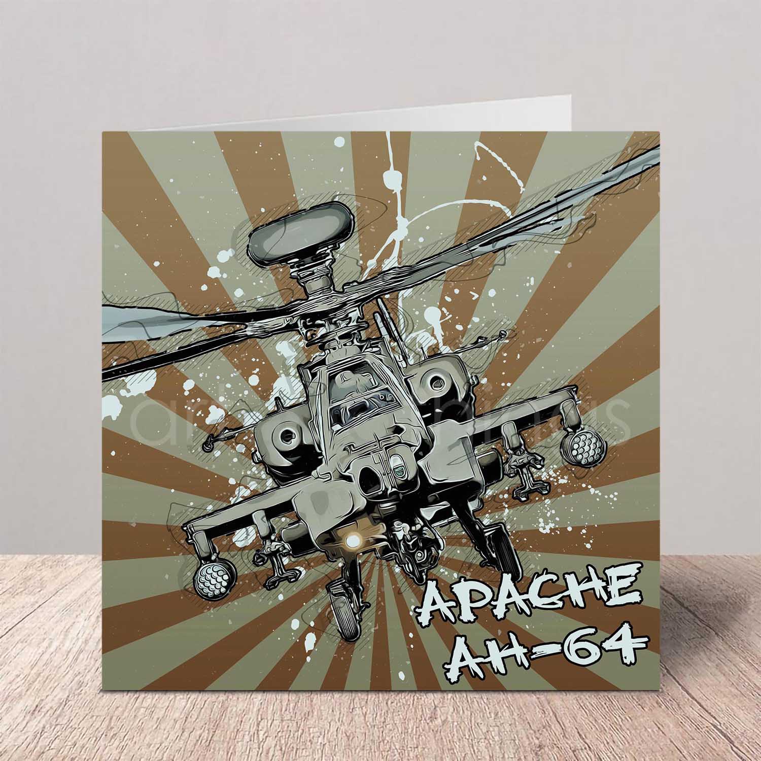 Apache AH-64 Greeting Card