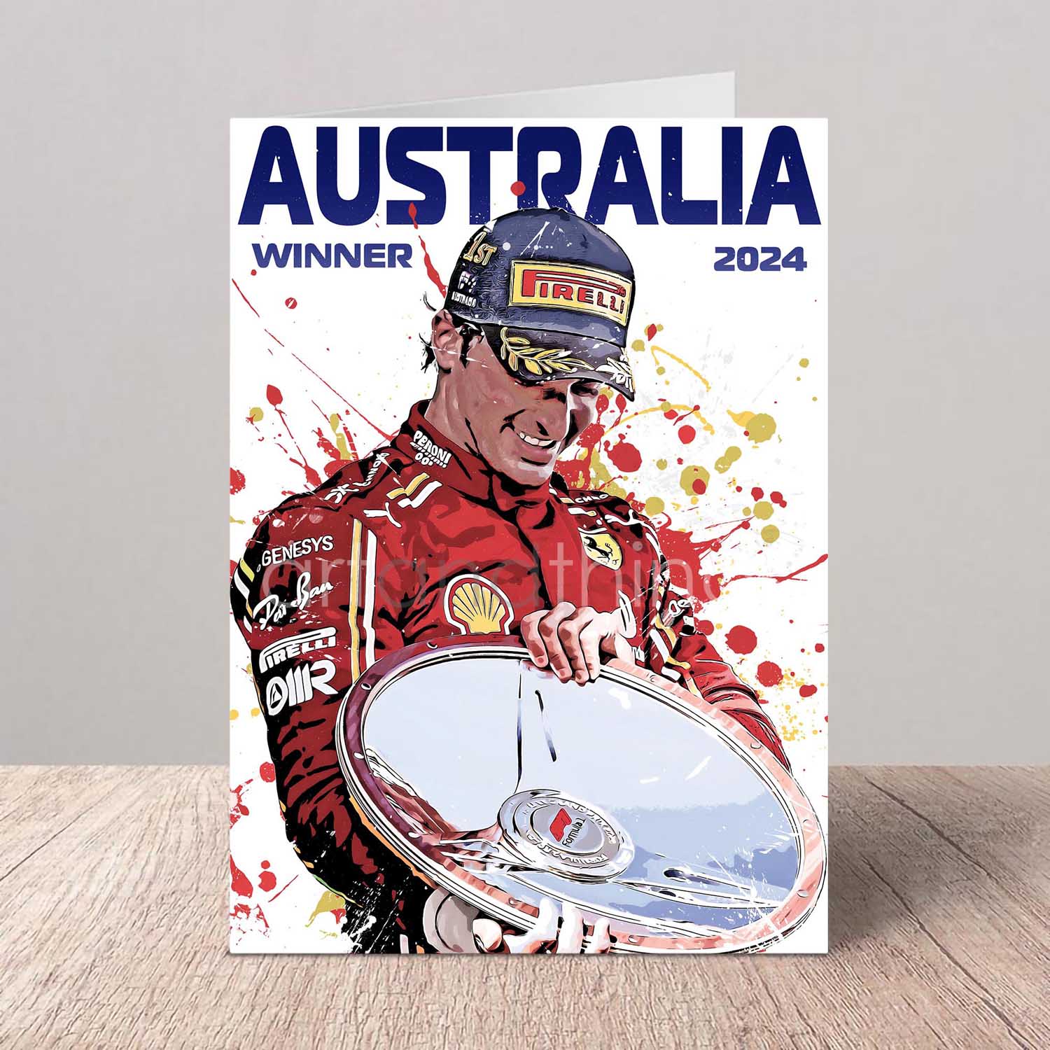 Carlos Sainz Australia Card