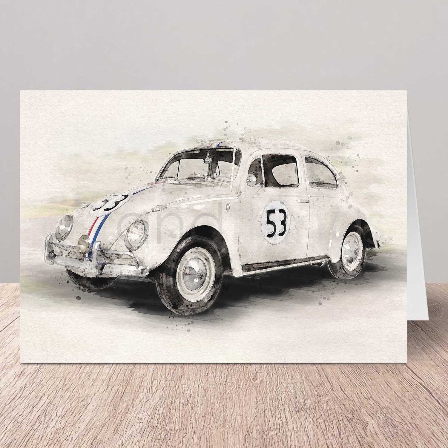 Herbie Volkswagen Beetle Card