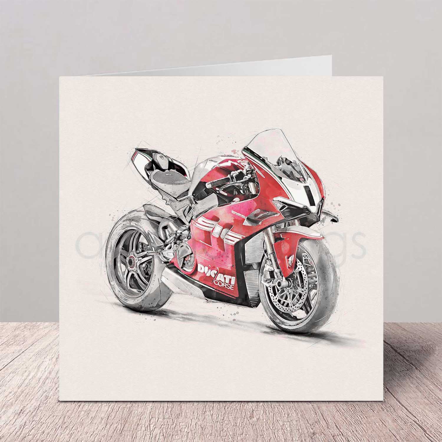 Ducati Panigale Anniversary Card