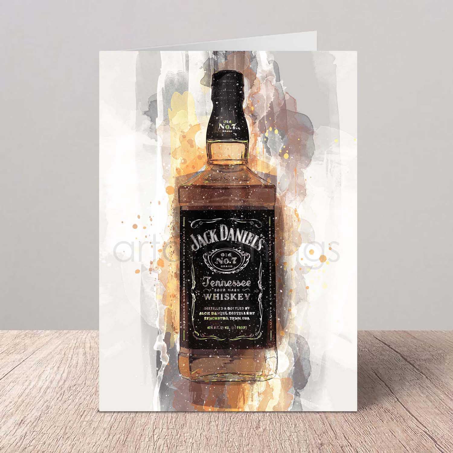 Jack Daniels Bottle Card